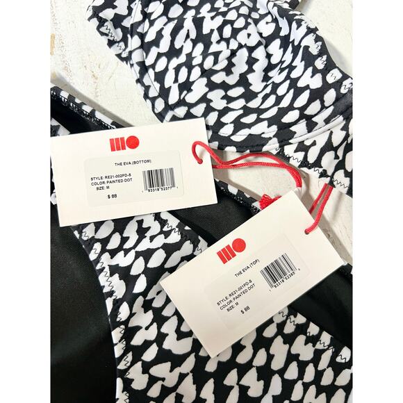 NWT Solid & Striped The Eva Underwired Bikini Top & Bottom Set Painted Dot M - Picture 4 of 5